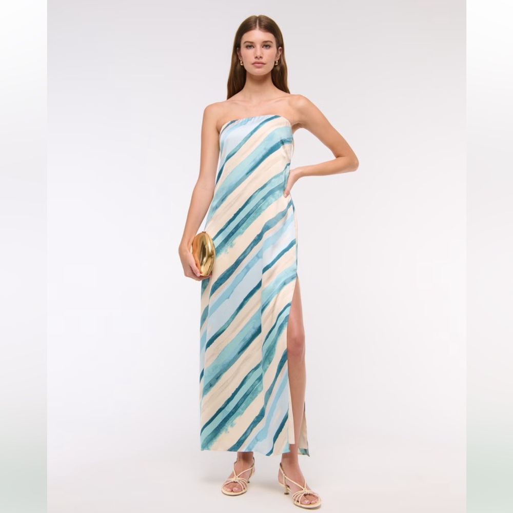 A&F Julia Strapless Slip Maxi Dress